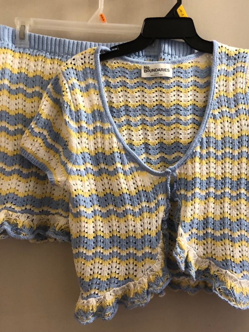 No Boundaries Crocheted Mini Skirt and Shrug Set